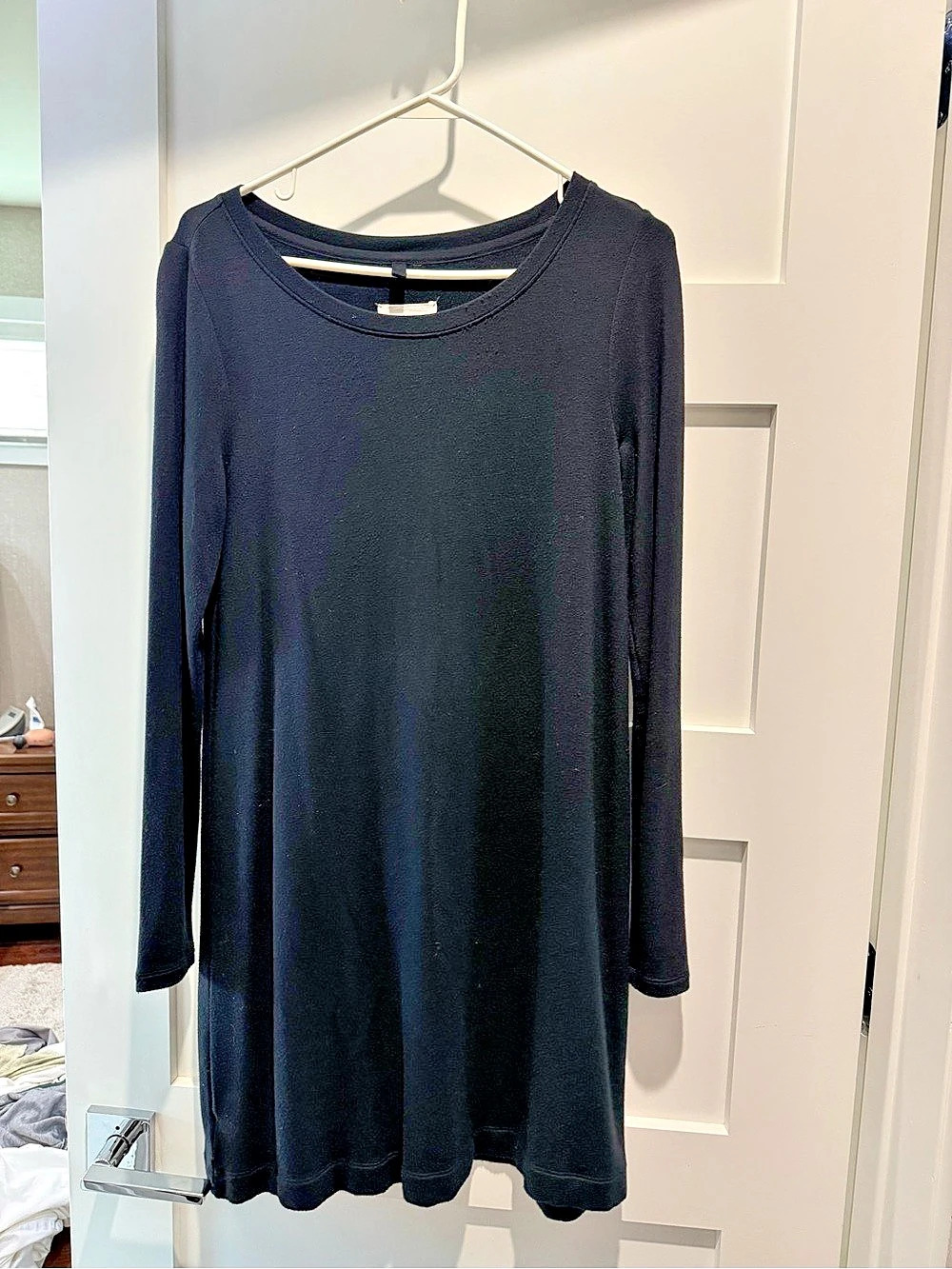Lou & Grey Long Sleeve Mini Dress in Black Size XS